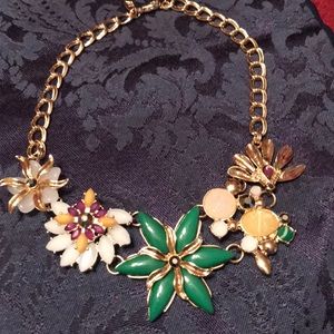 Large NY & Co Flower Statement Necklace